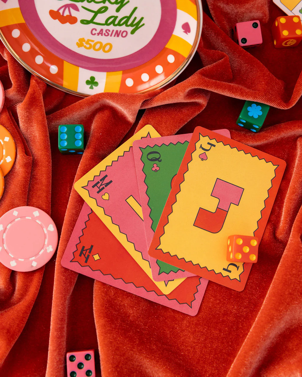 Game On! Waterproof Playing Cards - Colorful Checker - Image 5